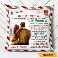 Personalized Christmas Couple Pillow SB181 26O47 (Insert Included) thumb 1