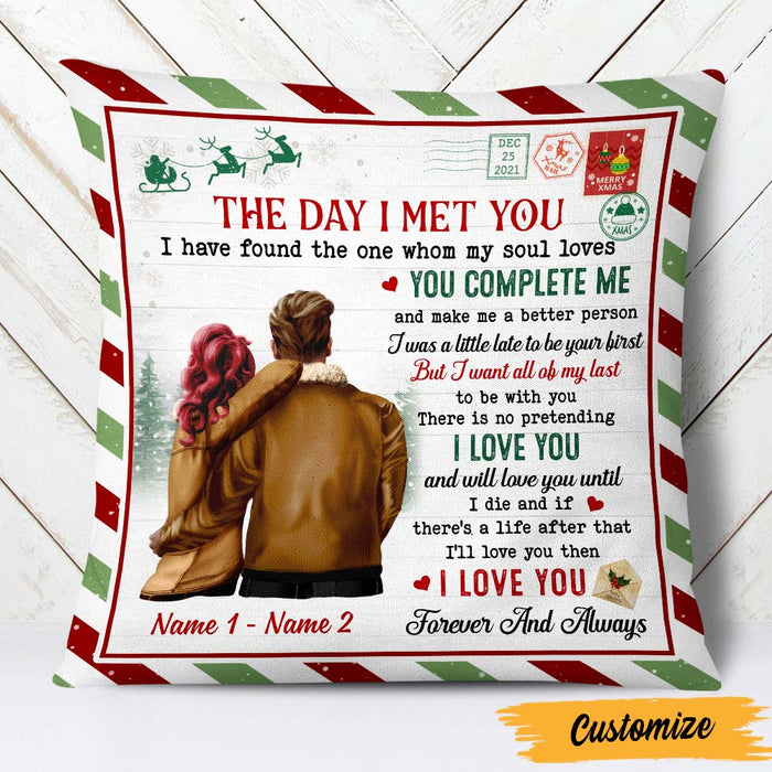 Personalized Christmas Couple Pillow SB181 26O47 (Insert Included) 1