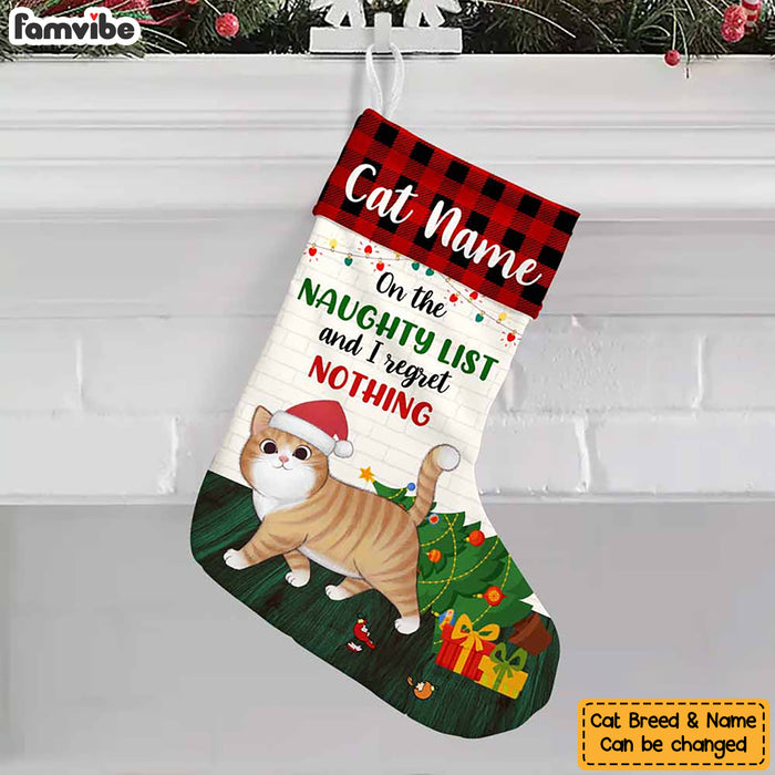 Personalized Christmas Cat Regret Nothing Stocking SB201 26O58 1