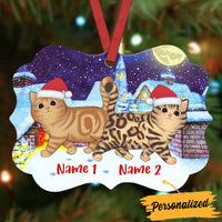 Personalized Christmas Cat Roof Benelux Ornament OB91 24O36 thumb 1