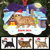 Personalized Christmas Cat Roof Benelux Ornament OB91 24O36 thumb 1