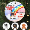 Personalized Dog Memo Rainbow Bridge Christmas Circle Ornament SB181 24O57 1