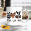 Personalized Fall Halloween Peace Love Dog Mug AG107 24O36 1