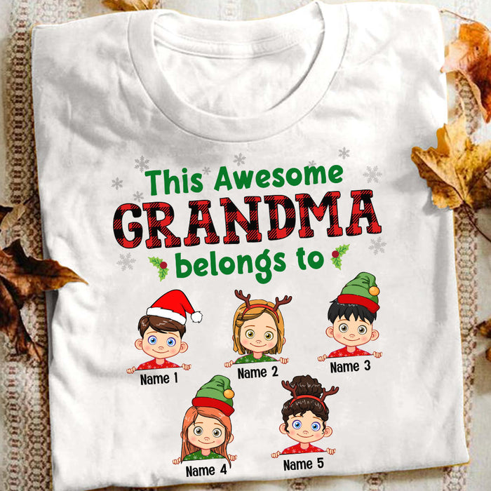 Personalized Grandma Christmas T Shirt SB219 30O53 1