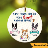 Personalized Dog Fill Your Heart Christmas Circle Ornament SB181 95O47 thumb 1