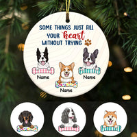 Personalized Dog Fill Your Heart Christmas Circle Ornament SB181 95O47 thumb 1