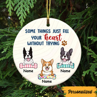 Personalized Dog Fill Your Heart Christmas Circle Ornament SB181 95O47 thumb 1