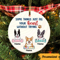 Personalized Dog Fill Your Heart Christmas Circle Ornament SB181 95O47 thumb 1