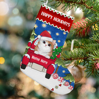 Personalized Cat Red Truck Christmas Stocking SB182 87O53 thumb 1