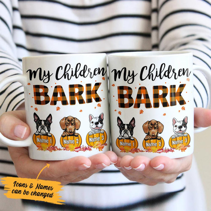 Personalized Dog Mom Fall My Children Bark Mug AG131 23O36 1