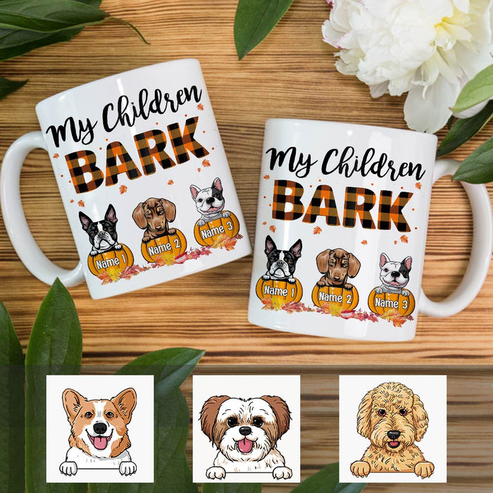 Personalized Dog Mom Fall My Children Bark Mug AG131 23O36 1