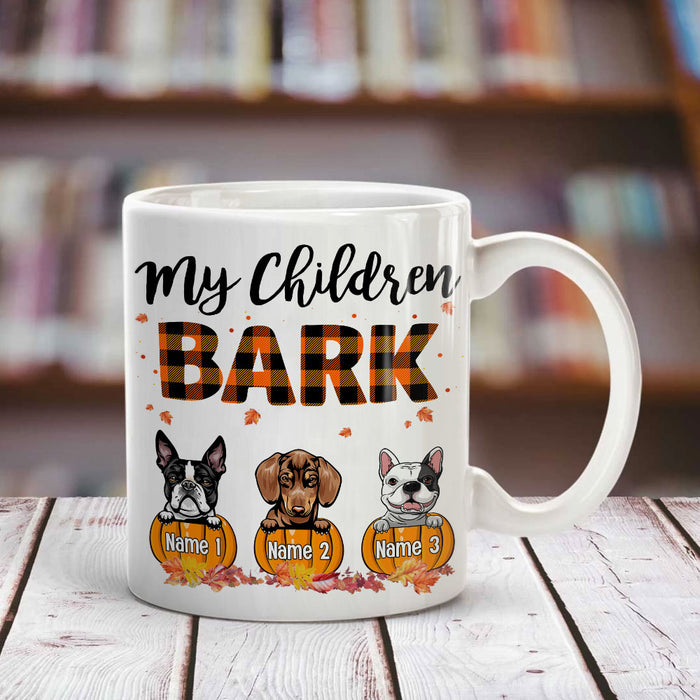 Personalized Dog Mom Fall My Children Bark Mug AG131 23O36 1