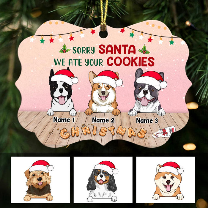 Personalized Sorry Santa I Ate Your Cookies Christmas Dog Benelux Ornament SB201 23O47 1