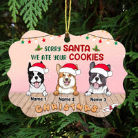 Personalized Sorry Santa I Ate Your Cookies Christmas Dog Benelux Ornament SB201 23O47 thumb 1
