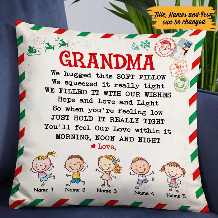 Grandma Postcard - Personalized Pillow (Insert Included) - Christmas G –  Macorner