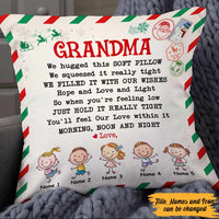 Personalized Mom Grandma Letter Christmas Pillow OB24 95O57 thumb 1