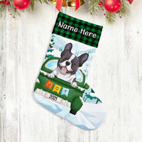 Personalized Christmas Dog Red Truck Stocking OB23 24O53 thumb 1