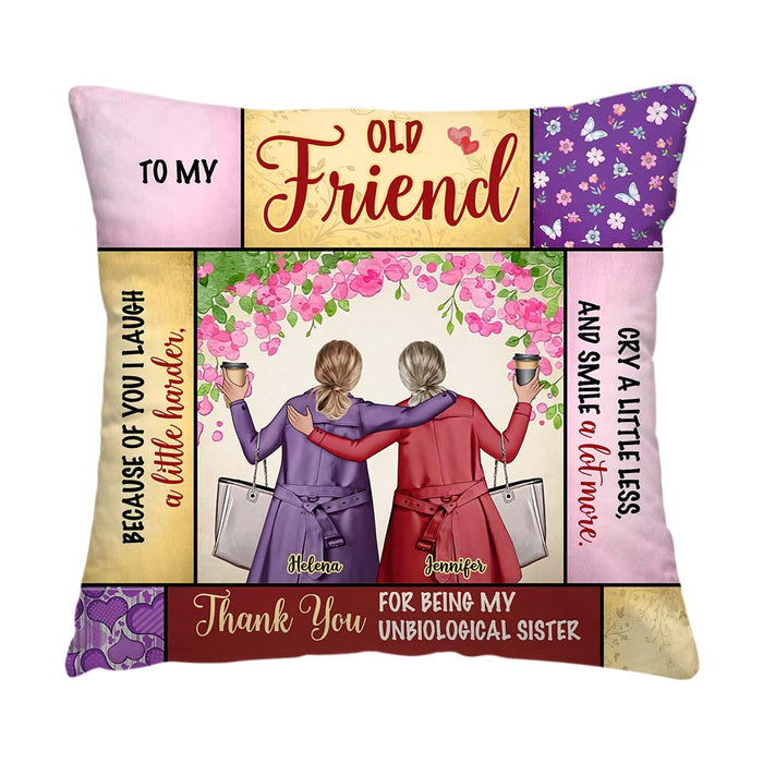 Personalized Friend Gift Thank You For Being My Unbiological Sister Pillow 31333 1