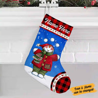 Personalized Christmas Snowman Stocking OB21 24O58 thumb 1