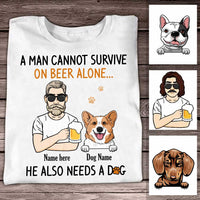 Personalized Dog Dad T Shirt SB215 30O34 thumb 1