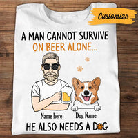 Personalized Dog Dad T Shirt SB215 30O34 thumb 1