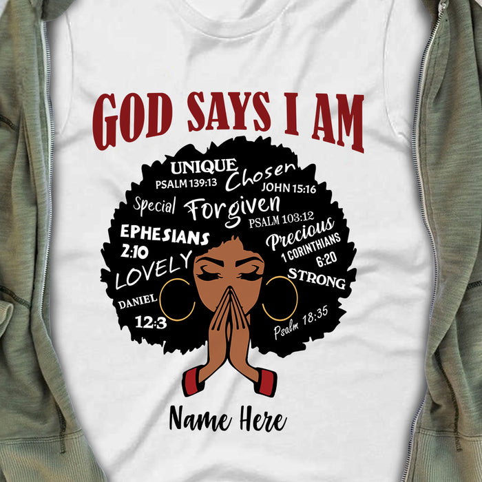 Personalized God Says BWA T Shirt SB2110 85O57 1