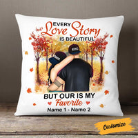 Personalized Couple Fall Love Story Pillow SB222 30O58 (Insert Included) thumb 1