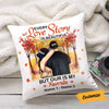 Personalized Couple Fall Love Story Pillow SB222 30O58 (Insert Included) thumb 1