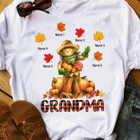 Personalized Fall Halloween Mom Grandma T Shirt SB211 24O58 thumb 1