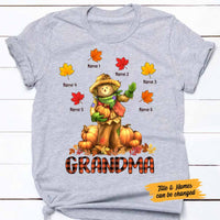 Personalized Fall Halloween Mom Grandma T Shirt SB211 24O58 thumb 1