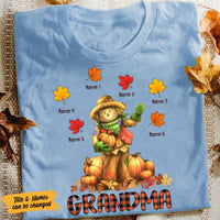Personalized Fall Halloween Mom Grandma T Shirt SB211 24O58 thumb 1