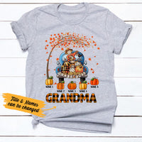 Personalized Mom Grandma Pumpkins Fall Halloween T Shirt SB217 95O36 thumb 1