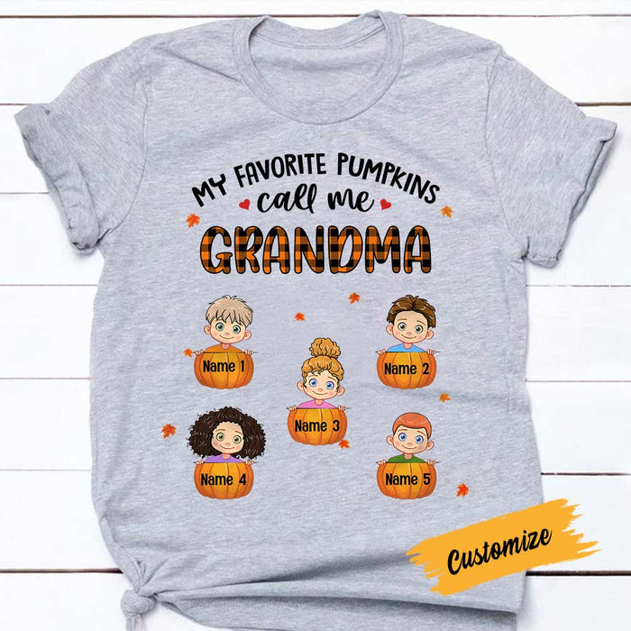 Personalized Pumpkins Grandma Fall Halloween T Shirt SB211 22O57 1