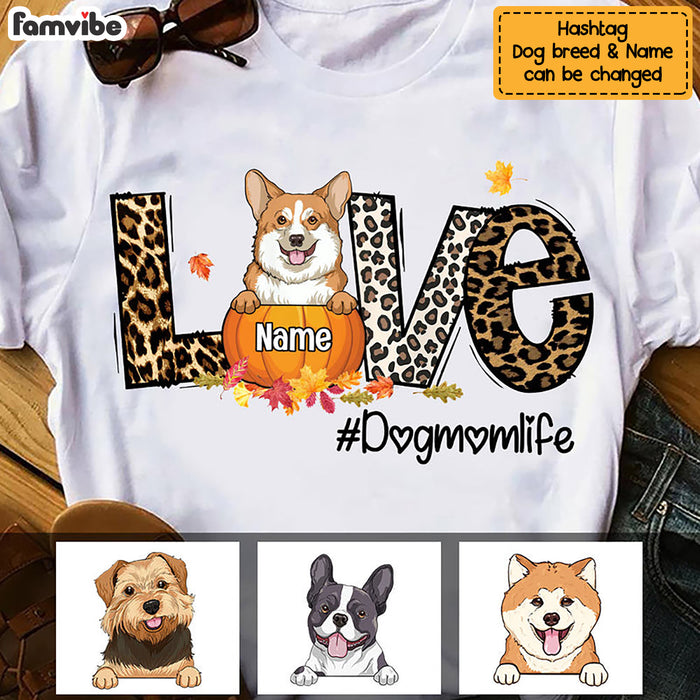 Personalized Dog Mom Fall T Shirt SB222 26O47 1
