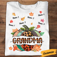 Personalized Mom Grandma Fall T Shirt SB221 95O34 thumb 1