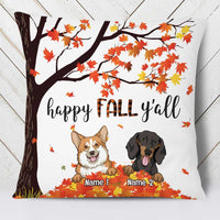 Personalized Dog Happy Fall Halloween Pillow SB221 85O34 thumb 1