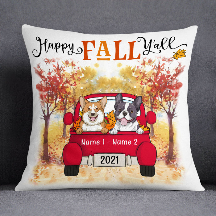 Personalized Dog Fall Halloween Pillow SB222 85O53 (Insert Included) 1
