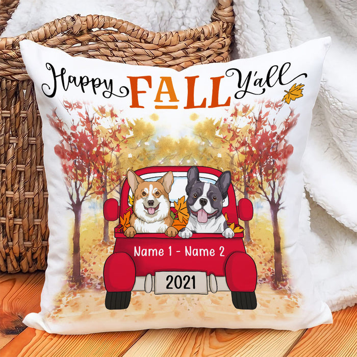 Personalized Dog Fall Halloween Pillow SB222 85O53 (Insert Included) 1