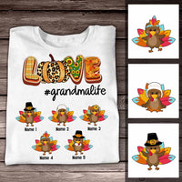 Personalized Fall Halloween Turkey Mom Grandma T Shirt SB222 24O57 thumb 1