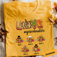 Personalized Fall Halloween Turkey Mom Grandma T Shirt SB222 24O57 thumb 1