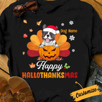 Personalized Dog HalloThanksMas Fall Halloween T Shirt SB231 95O34 thumb 1