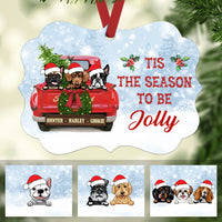 Personalized Dog Red Truck Jolly Christmas MDF Benelux Ornament SOB191 87O58 thumb 1