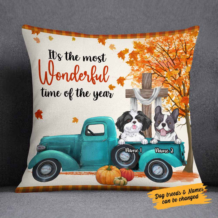 Personalized Dog Jesus Fall Halloween Pillow SB232 95O58 (Insert Included) 1