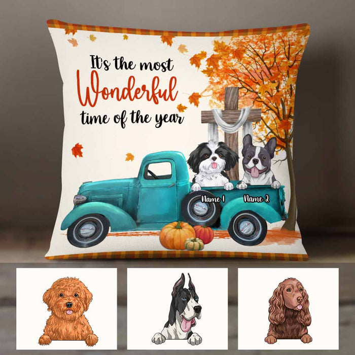 Personalized Dog Jesus Fall Halloween Pillow SB232 95O58 (Insert Included) 1