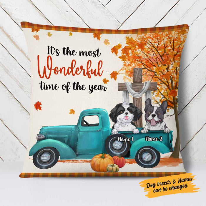 Personalized Dog Jesus Fall Halloween Pillow SB232 95O58 (Insert Included) 1