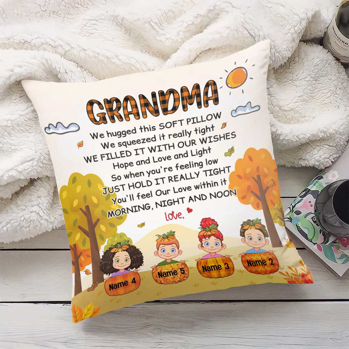 Personalized Mom Grandma Fall Pillow SB231 30O57 (Insert Included) 1