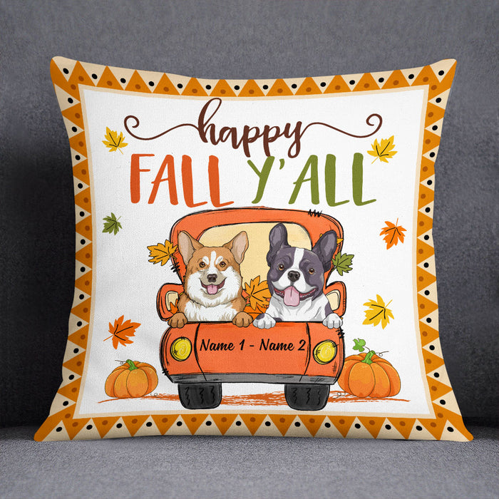 Personalized Dog Mom Fall Yall Pillow SB232 87O53 (Insert Included) 1