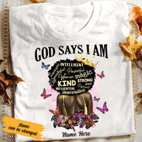 Personalized God Says I Am BWA T Shirt SB241 85O53 thumb 1