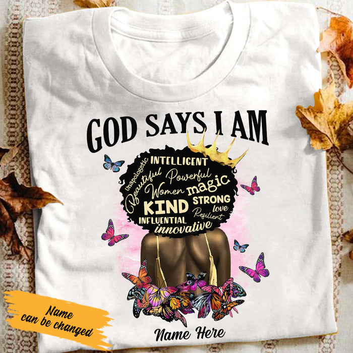 Personalized God Says I Am BWA T Shirt SB241 85O53 1