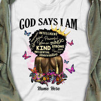 Personalized God Says I Am BWA T Shirt SB241 85O53 thumb 1